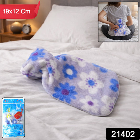Soft fabric hot water bottle 19x12 cm