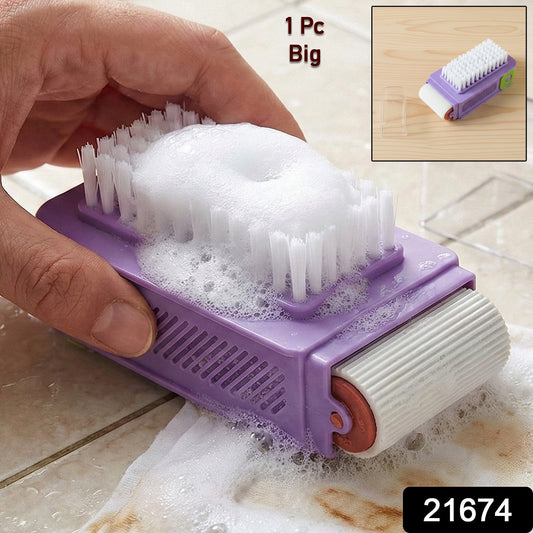 Multi Functional Big Cleaning Brush with Roller and Scrubber (1 Pc)