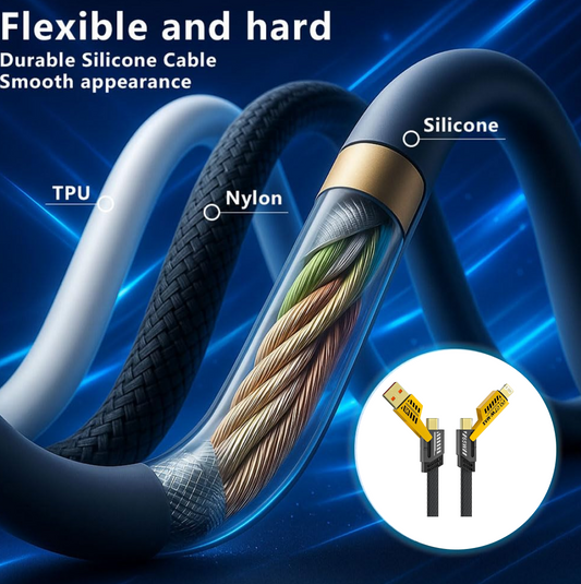 4 in 1 Fast Charging Cable (1 Pc / Loose)