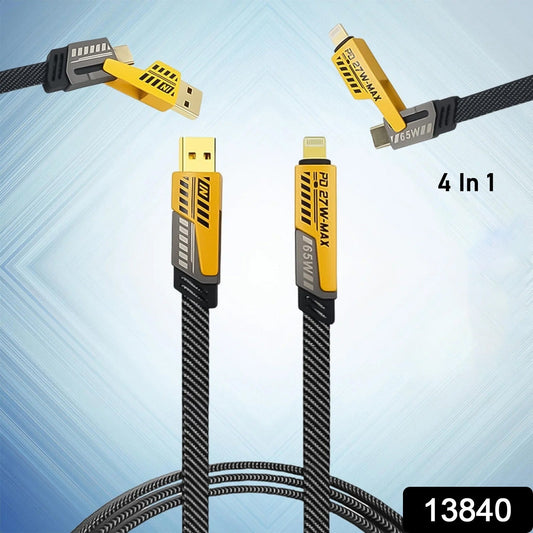 4 in 1 Fast Charging Cable With Multiport USB-C to Type C