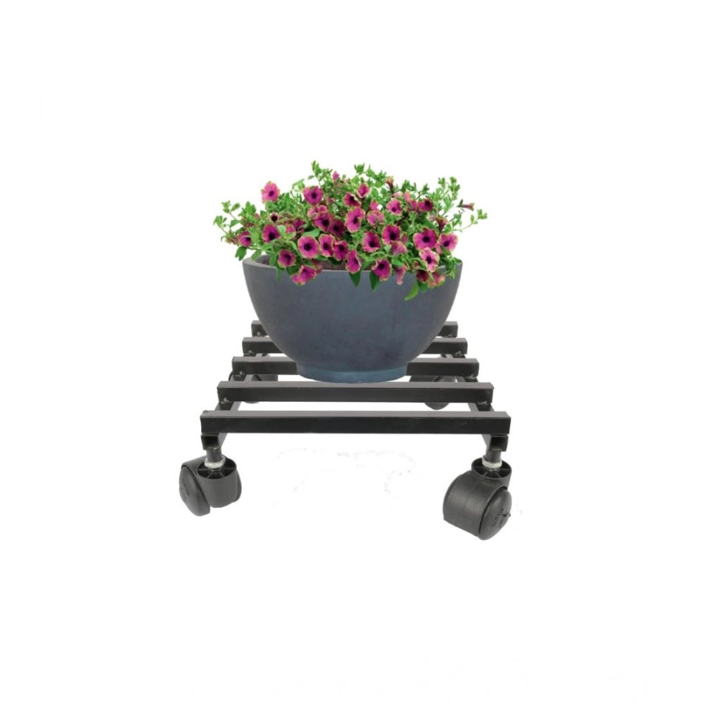 Generic Iron Wheel Pot Stand For Planters Square Shape Stand