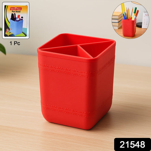 Tri section stationery holder