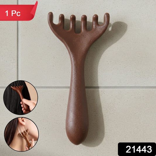 Manual wooden style head neck scalp massager