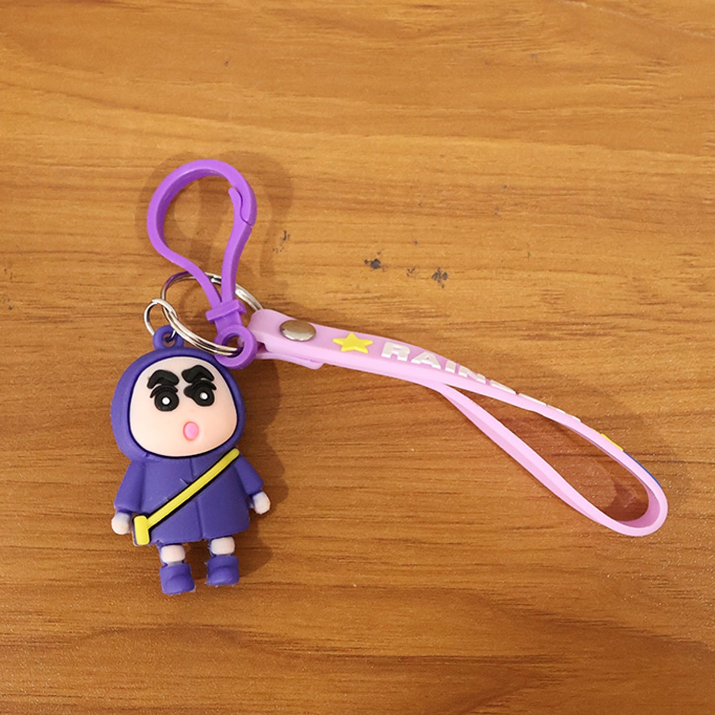 Cute Cartoon Character Silicone Keychain (1 Pc)