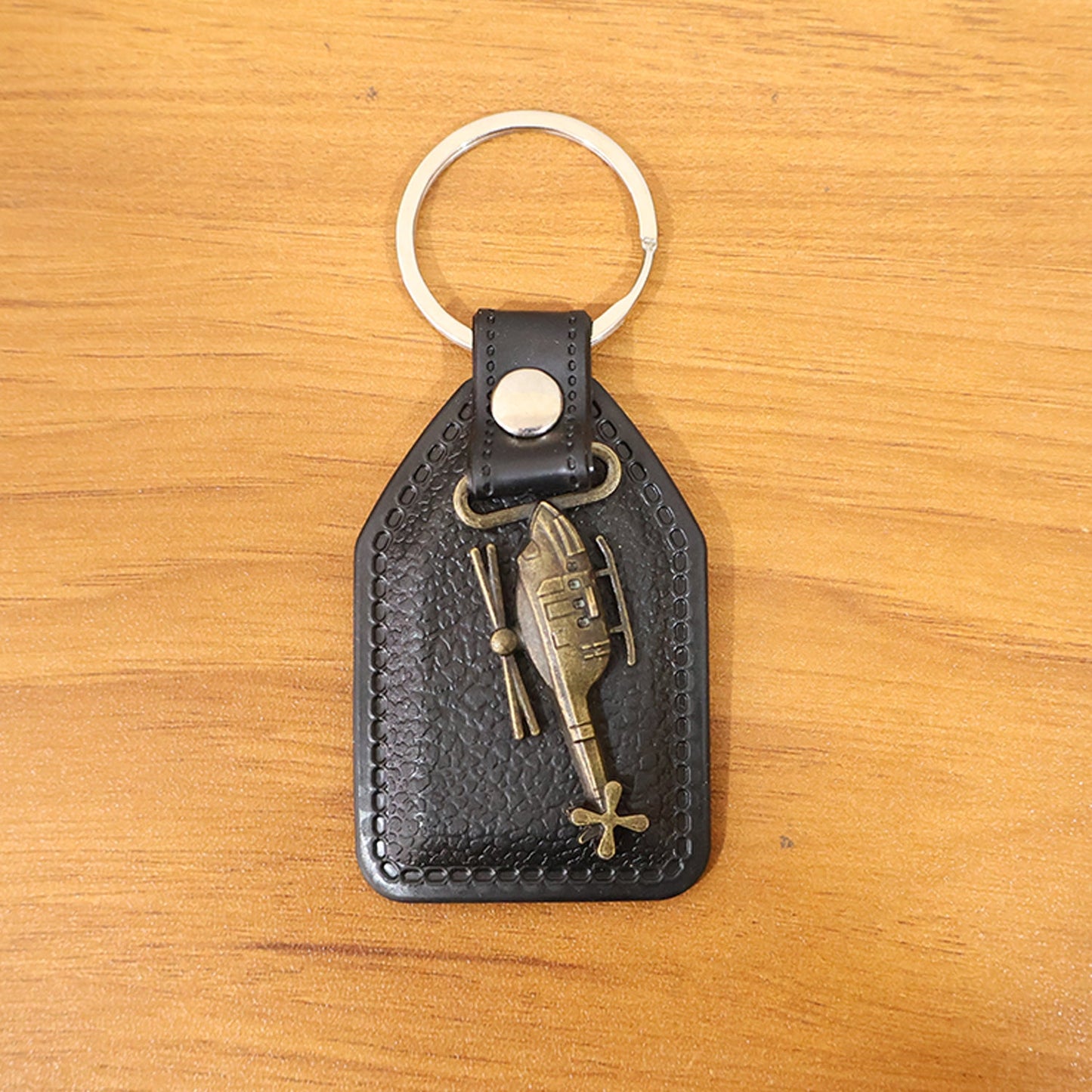 Premium Leather Finish Metal Sword Emblem Keychain (1 Pc)