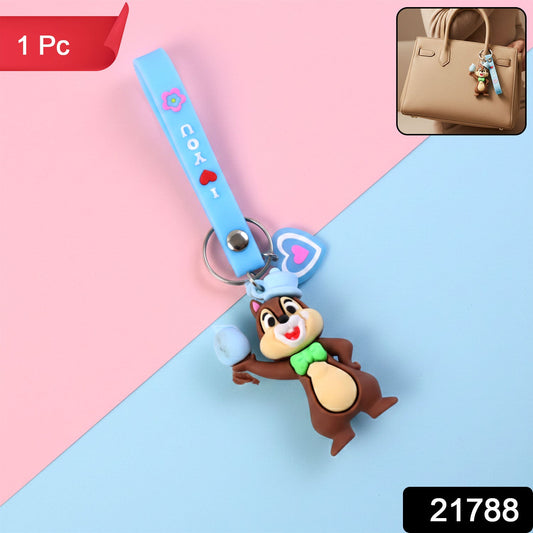 Adorable squirrel key ring charm