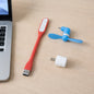 3 in 1 USB LED light mini fan OTG adapter combo