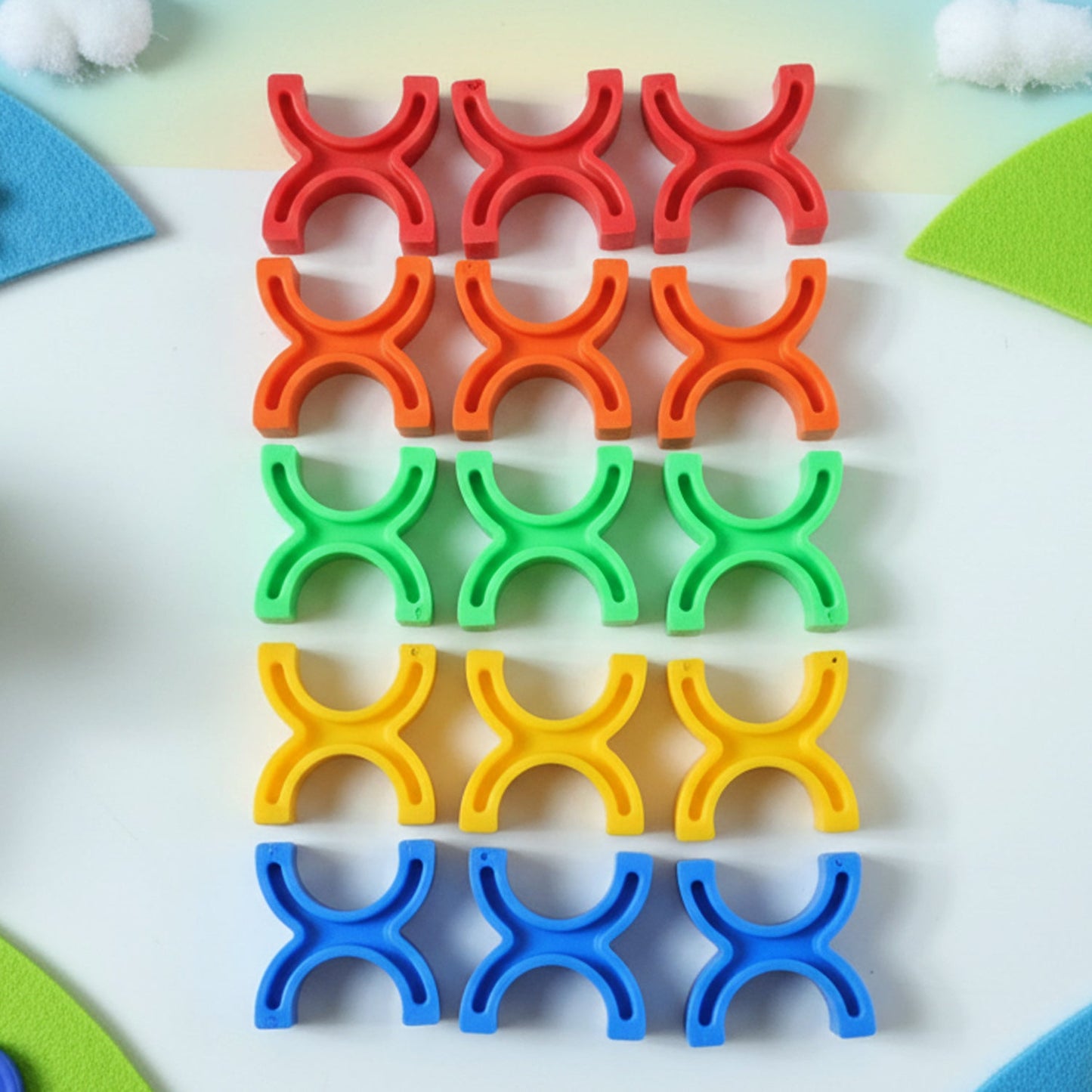 Balanced Block Colorful Interlocking Stacking Toy (1 Set)