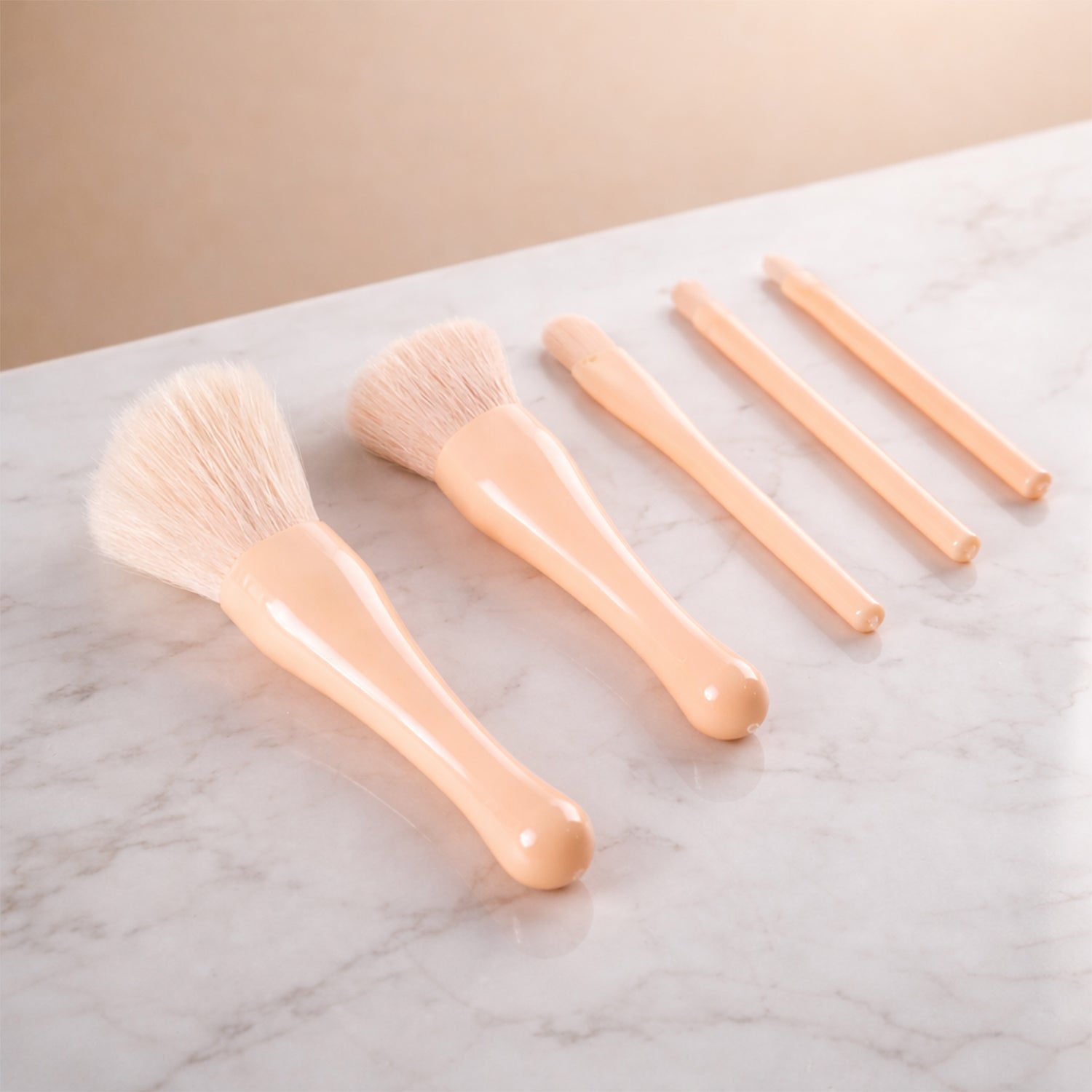 Portable makeup brush set for travel
