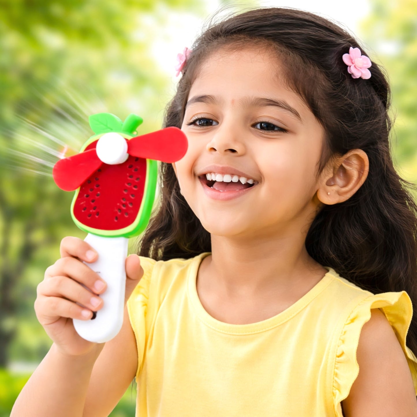 Hand Press Mini Portable Fan Toy (1 Pc, Mix Color & Design)