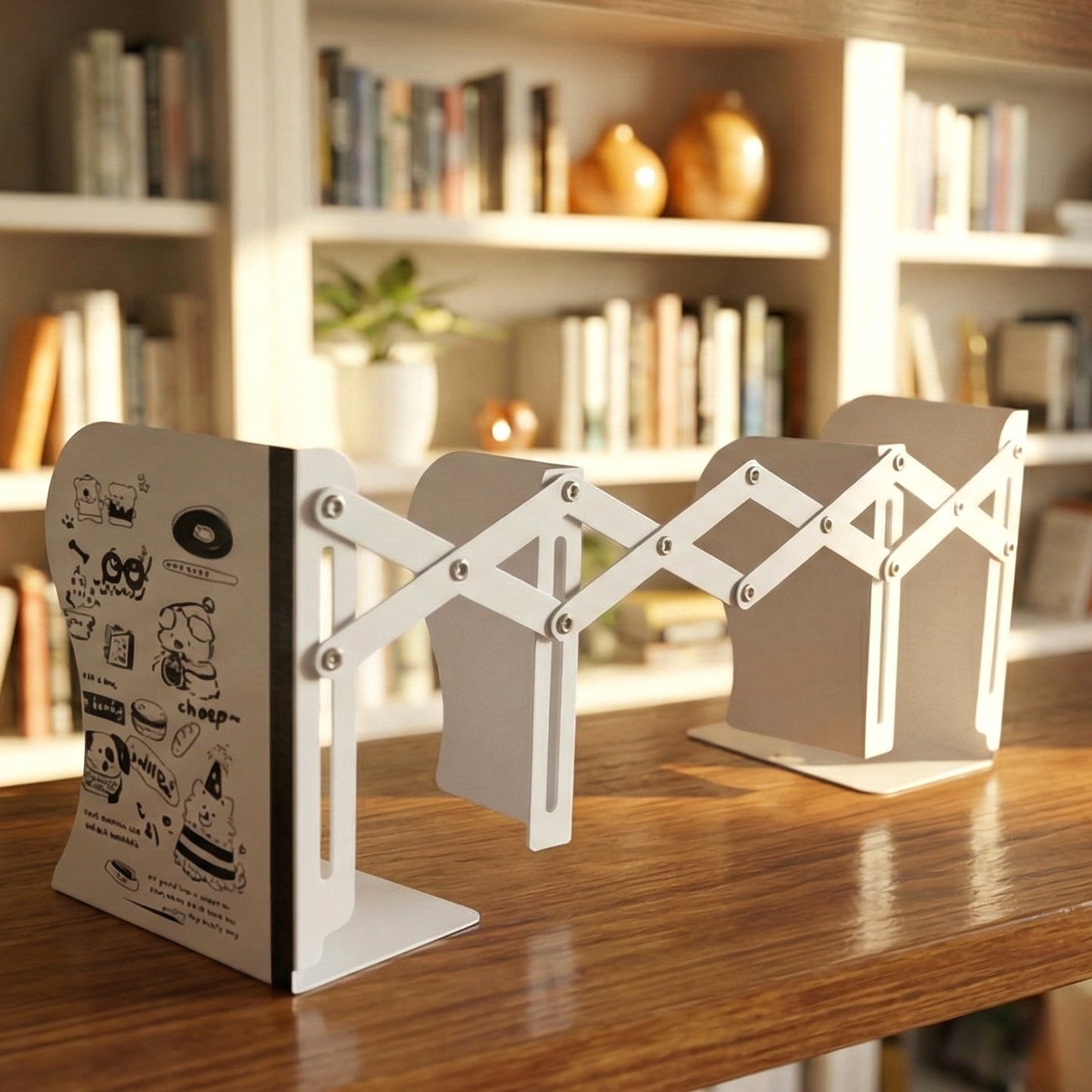 Adjustable Telescopic Iron Desk Book Stand (1 Pc)