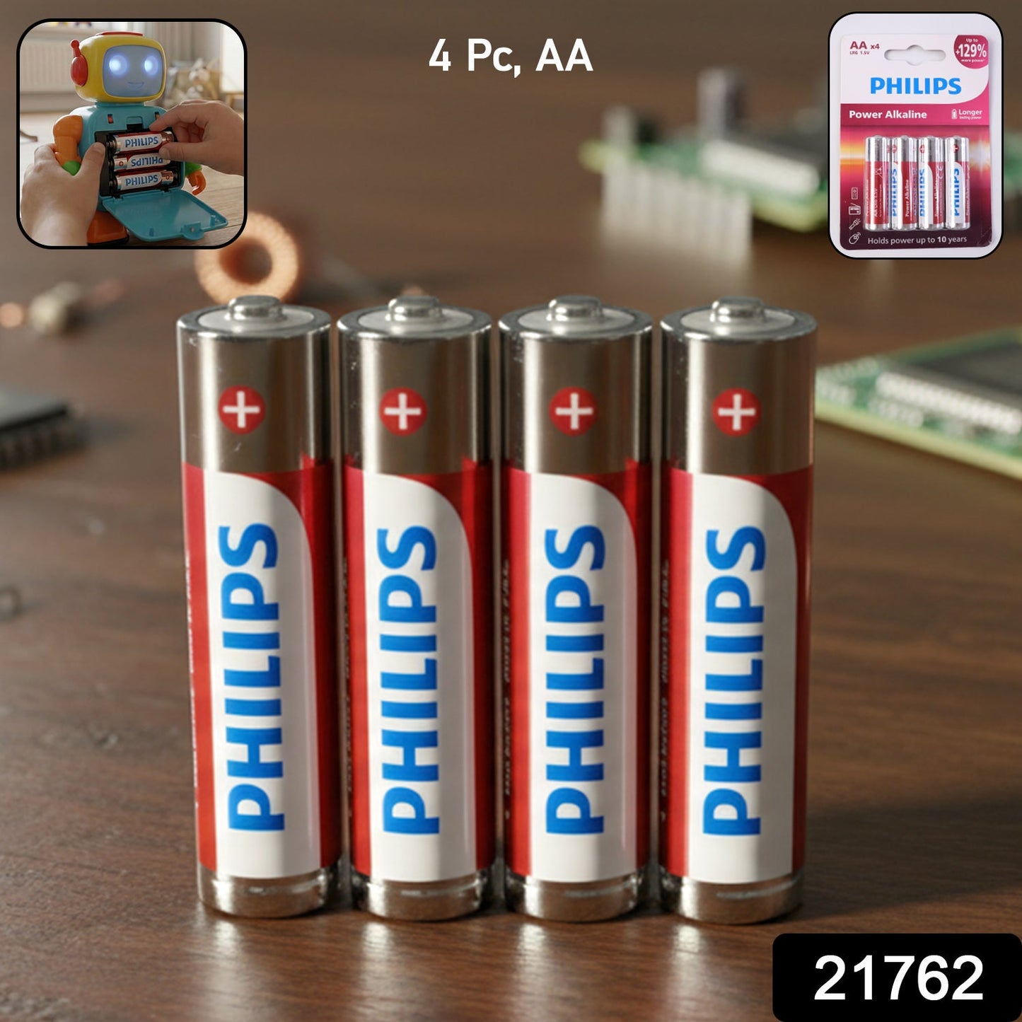 AA Alkaline Batteries 4 Piece Pack