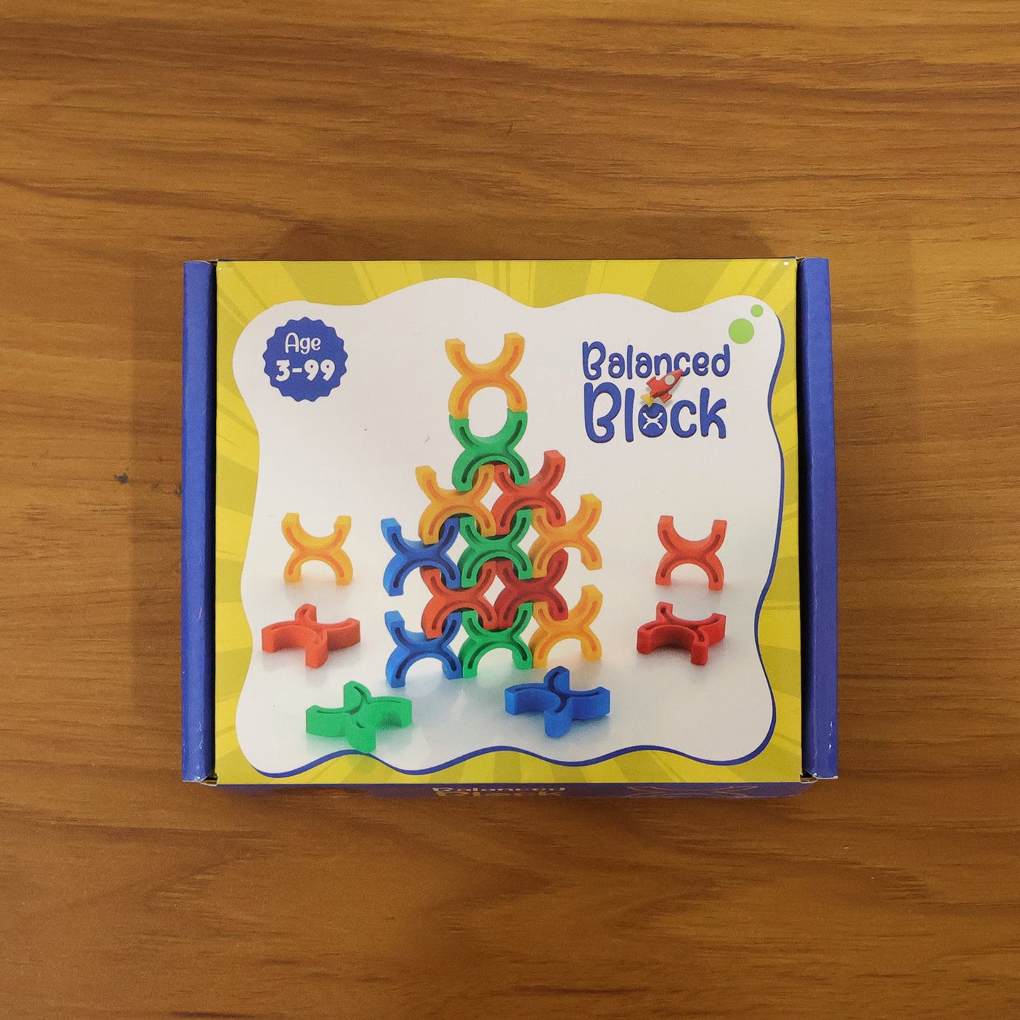 Balanced Block Colorful Interlocking Stacking Toy (1 Set)