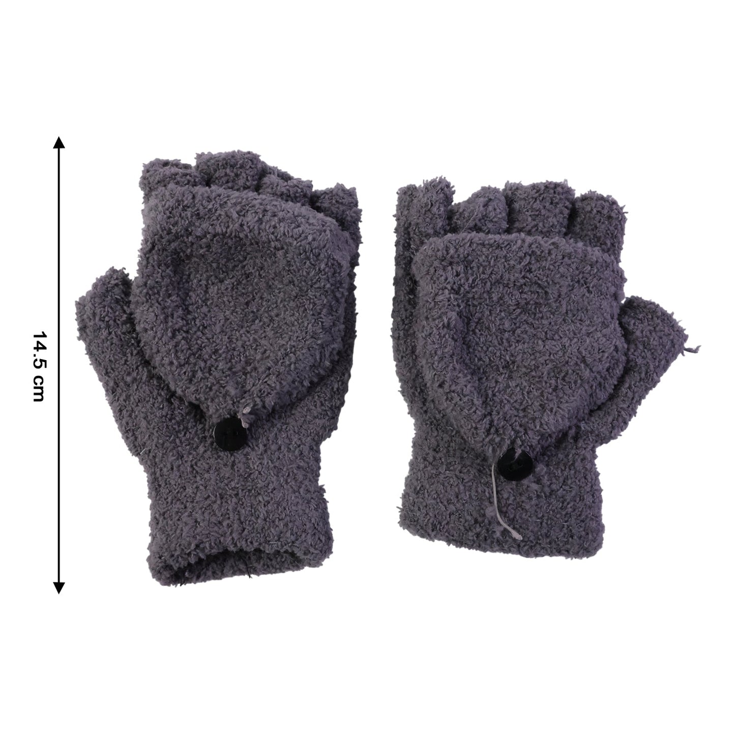 Winter Fingerless Gloves – Soft Warm Hand Gloves for Men & Women  (1 Pair)
