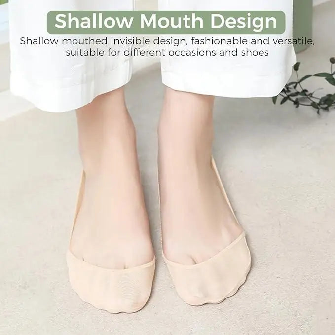 Women's Slingback Toe Topper Ballerina Socks (Pack of 2)