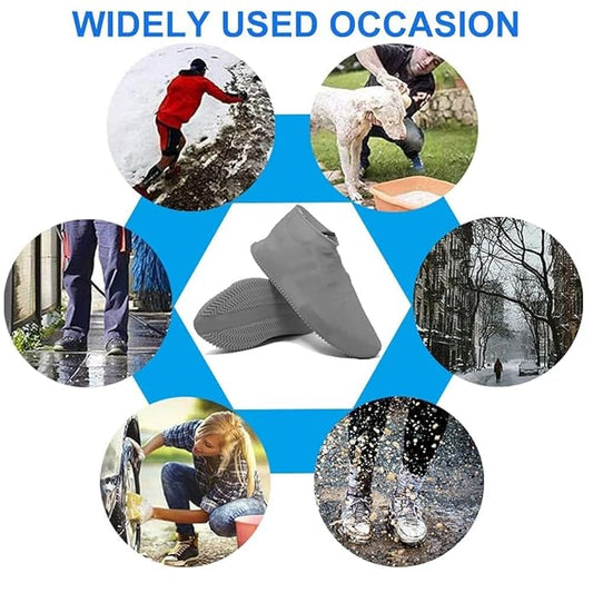 Waterproof Shoe Covers Reusable Silicone Cover Shoes Rain Boots for Men Women Kid