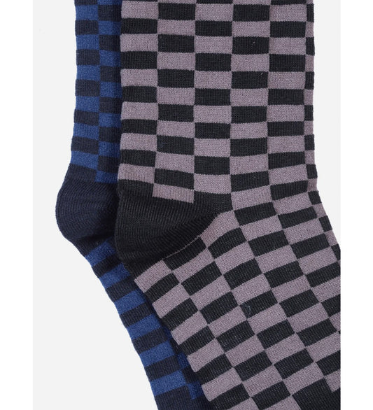 Generic Men's Printed Cotton Spandex Mid Length Socks (Assorted)