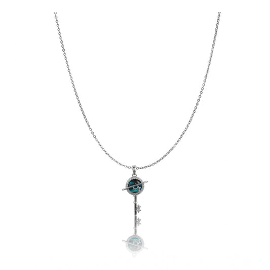 Generic Women's Stainless Steel Key Design Delicate Chain (Silver Plated)