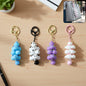 Cute cartoon cloud stack keychain with bell