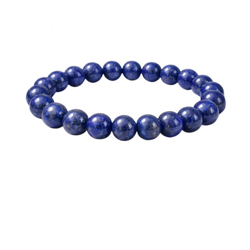 Generic Natural Crystal 8mm Lapis Lazuli Bracelet (Dark Purple)
