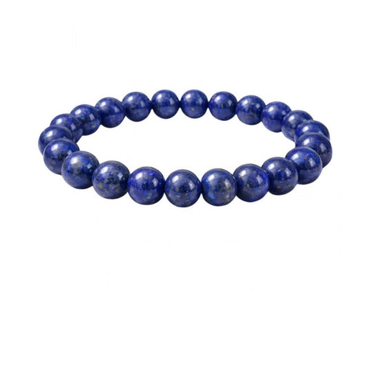 Generic Natural Crystal 8mm Lapis Lazuli Bracelet (Dark Purple)