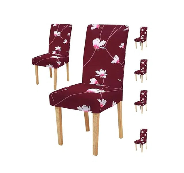 Floral Printed Dining Chair Covers Set of 4